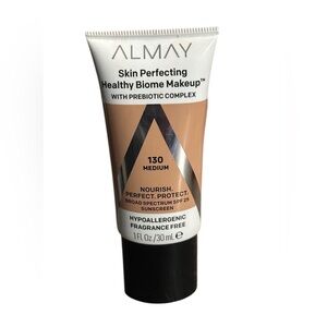 Almay Skin Perfecting Healthy Biome Foundation Makeup SPF 25 130 Medium 1 fl oz